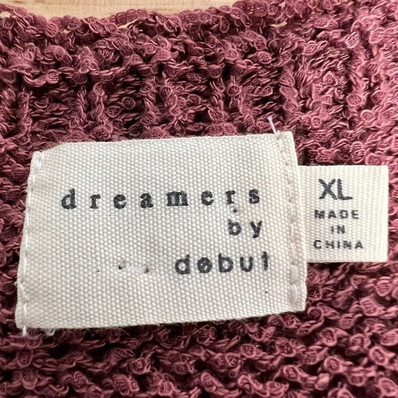 Dreamers by Debut Womens Rosewood Sleeveless Surplice Neck Sweater Size XL - Picture 9 of 11